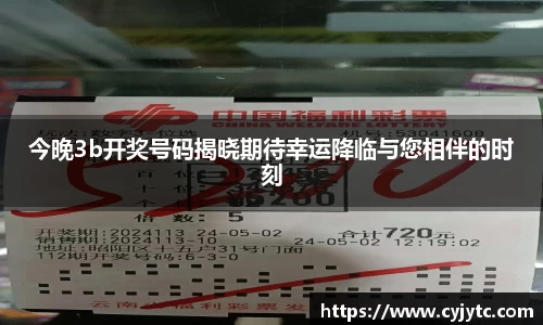 今晚3b开奖号码揭晓期待幸运降临与您相伴的时刻